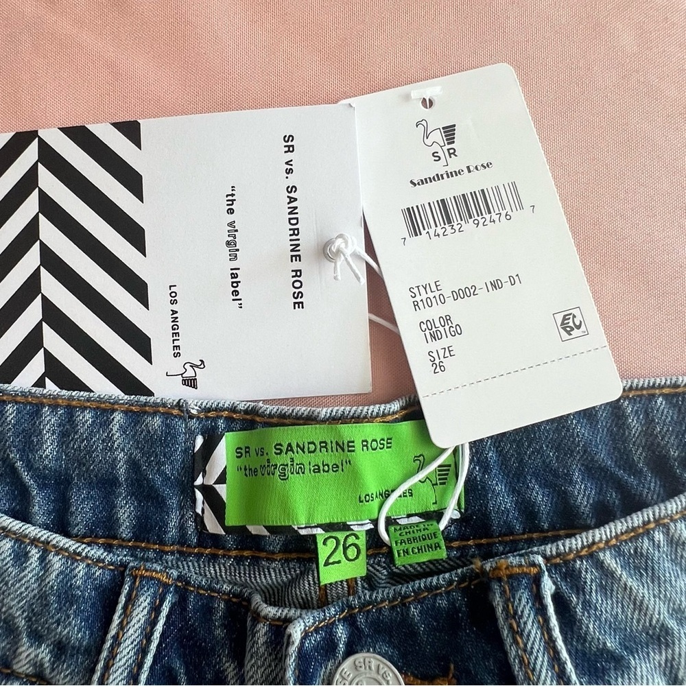 Sandrine Rose By Free People Women's Indigo Denim Shorts Size 26 NWT - Picture 2 of 3